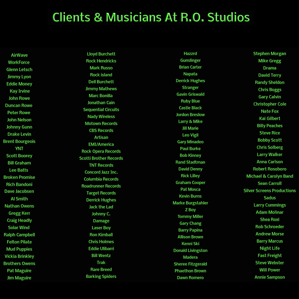 Clients & Musicians