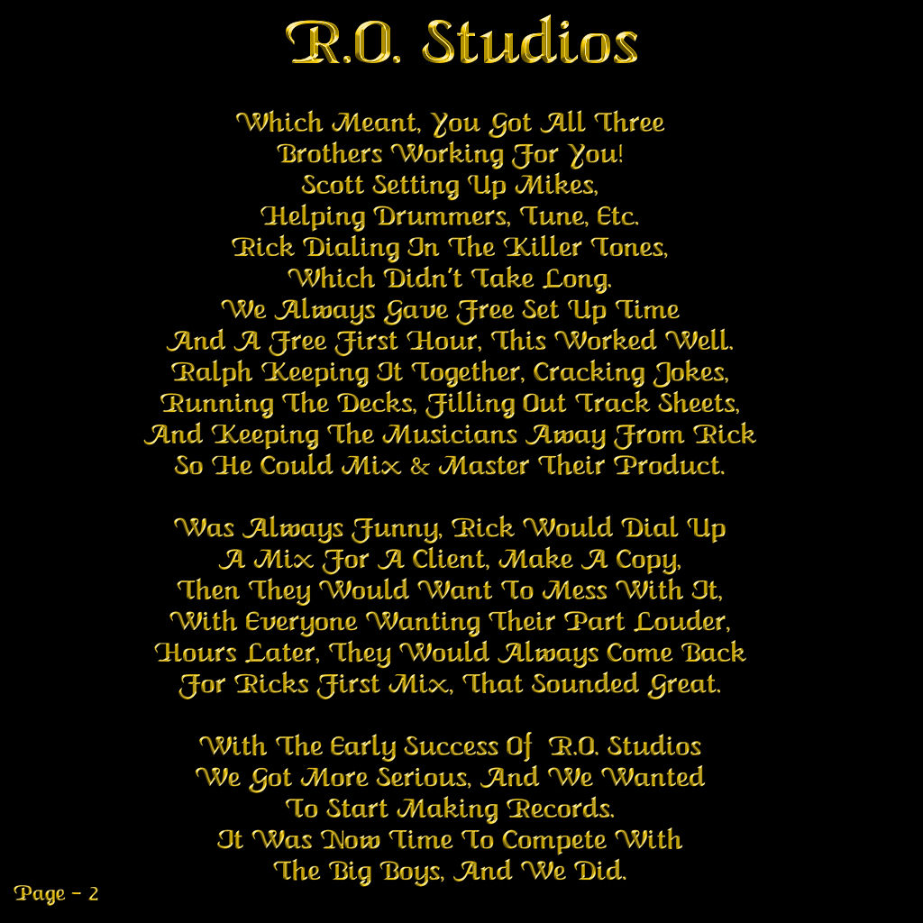 R.O. Studios 2nd Page